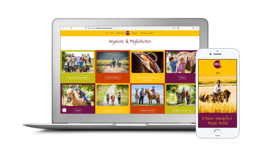 Neue Website - Erlebnis Islandpferd Margit Arnold